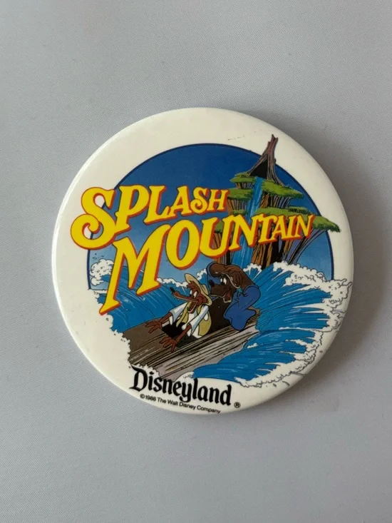 Vintage 80’s Disneyland Splash Mountain 3in Button Pin Set of 2 Cast Member Excl - Picture 6 of 9